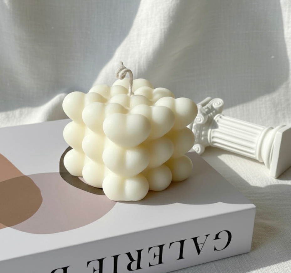 Heart-Shaped Cube Candles