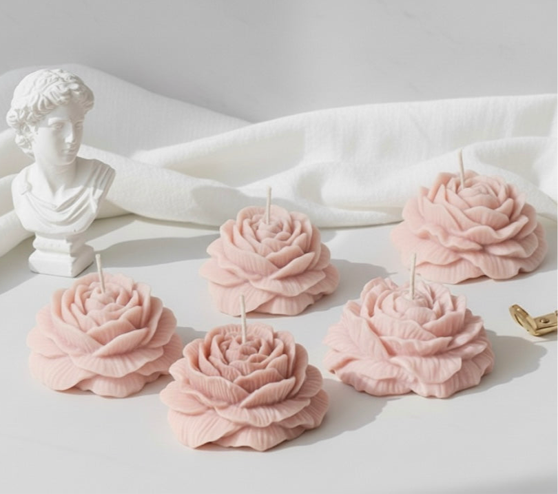 Handcrafted Peony Candles