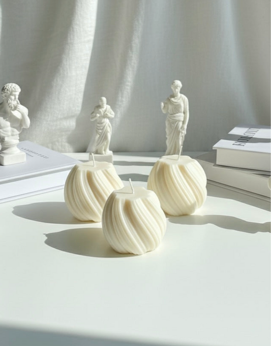 Swirl Sphere Candles