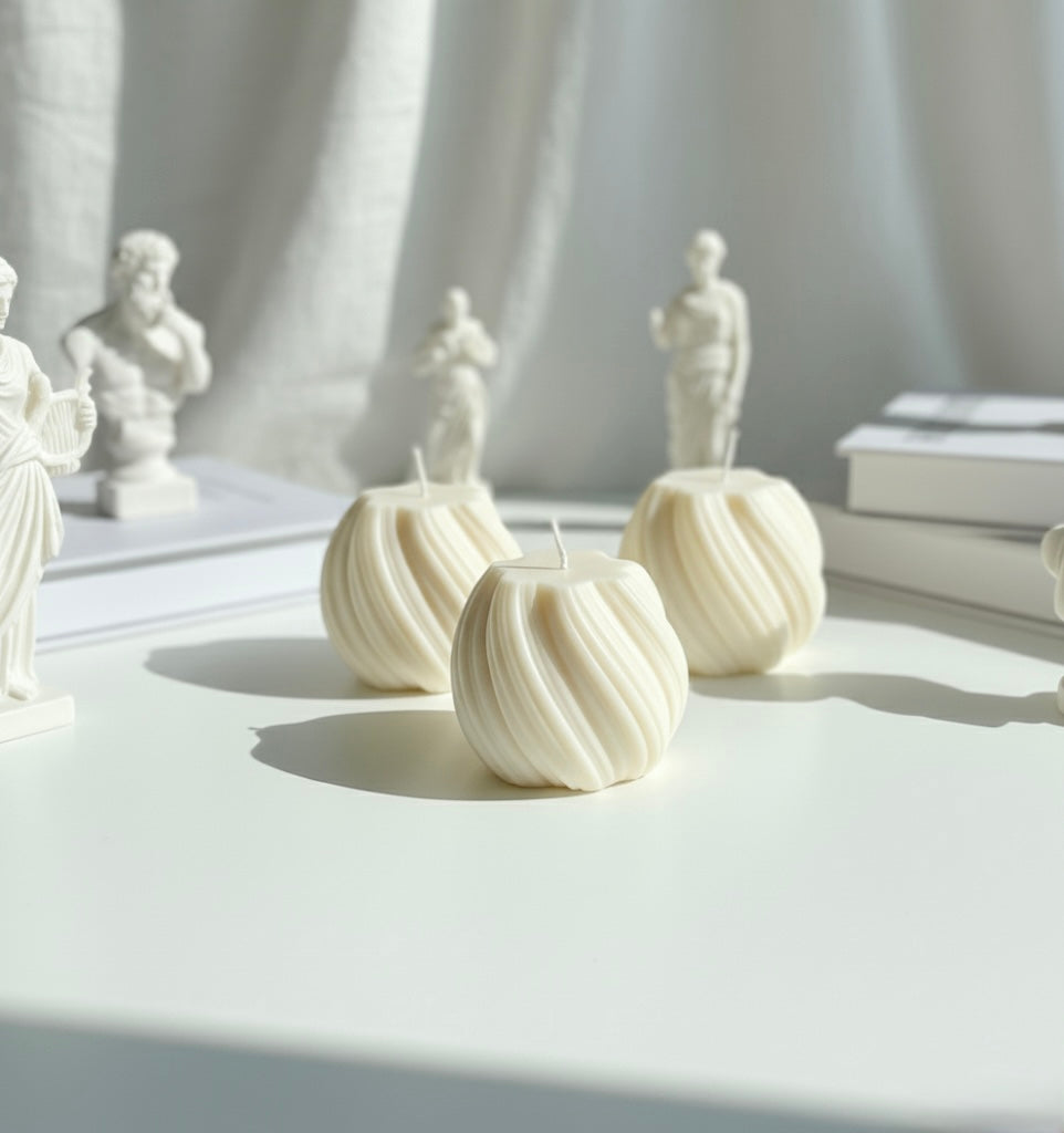 Swirl Sphere Candles
