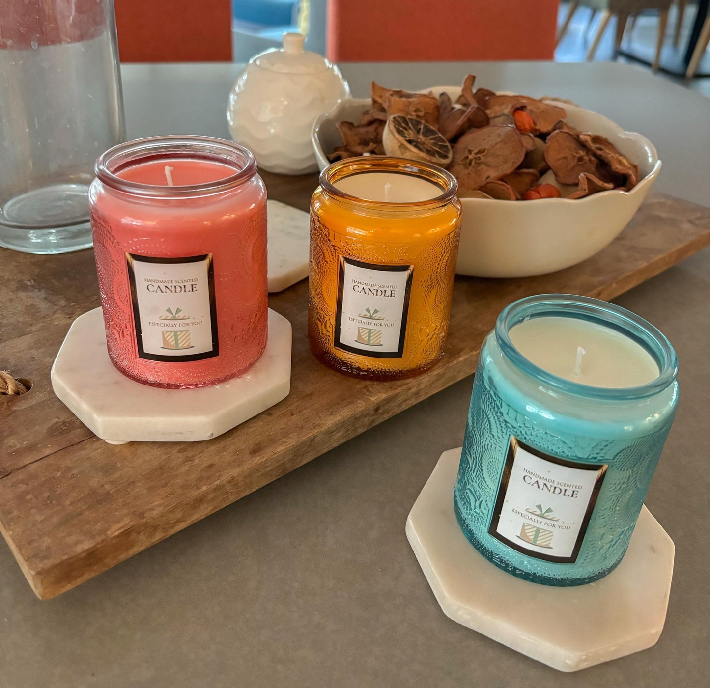 Glass Container Candles - Soy Wax and Essential Oils