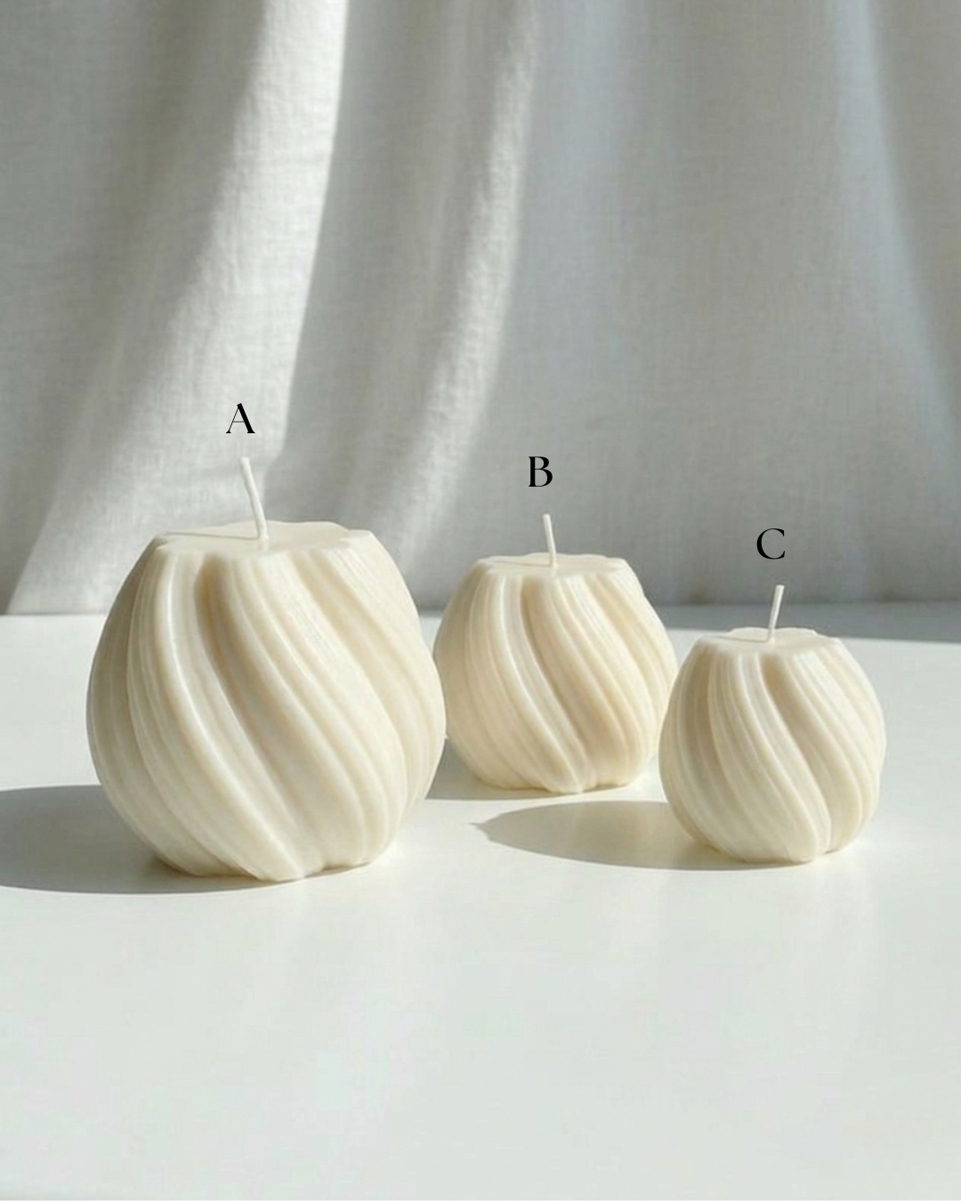 Swirl Sphere Candles