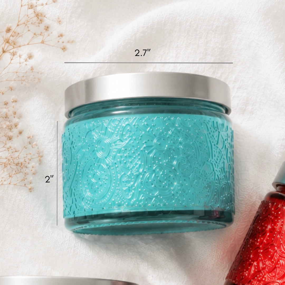 Embroidered Glass Candles