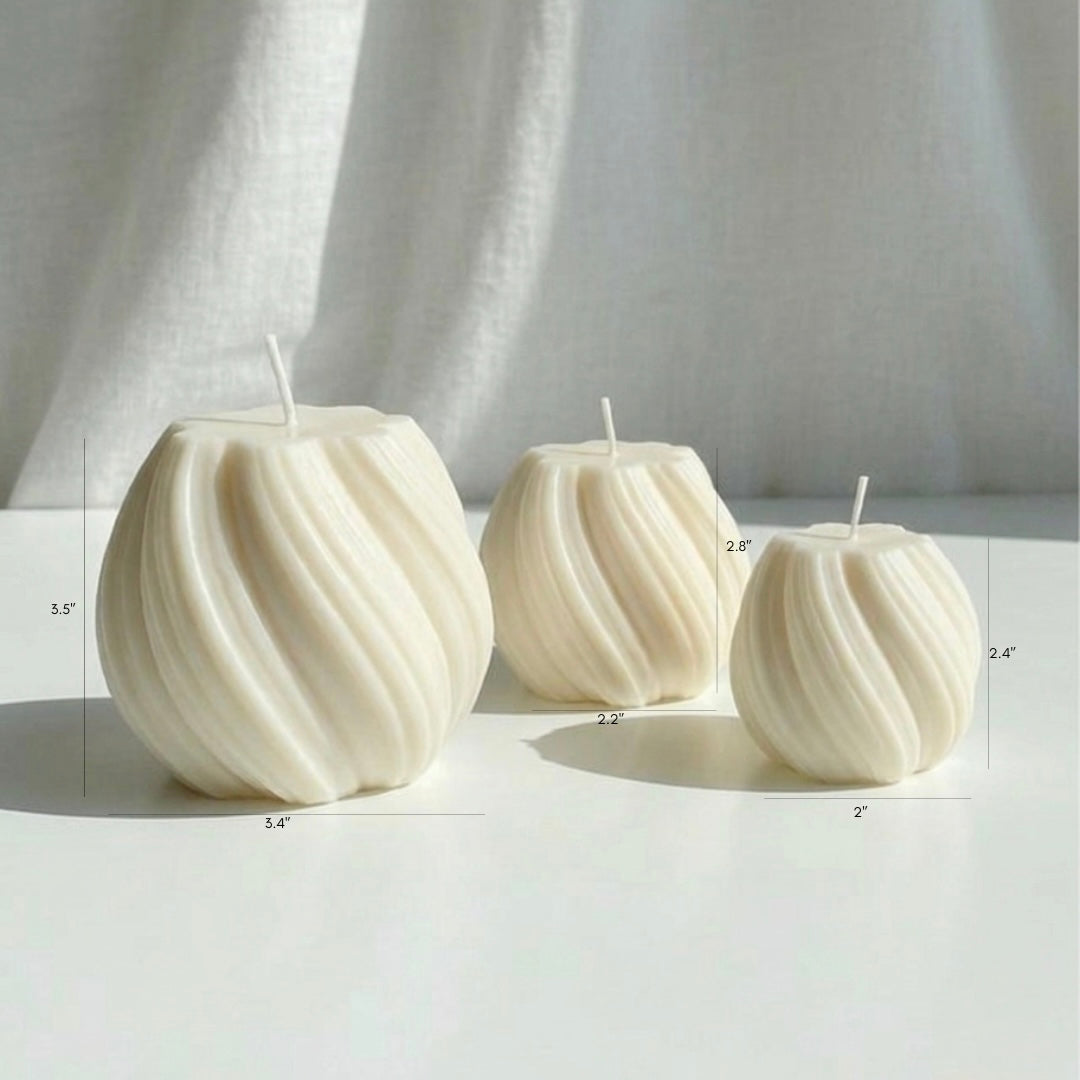 Swirl Sphere Candles